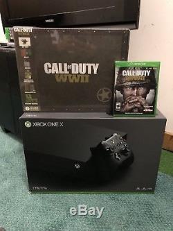 Microsoft Xbox One X 1TB Console. Black. New. Call of Duty WW2 Bundle