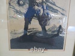 Military -1920 WWI Soldier War Poster Original 19x 23