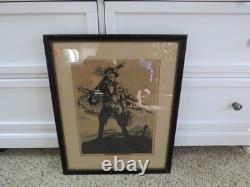 Military -1920 WWI Soldier War Poster Original 19x 23