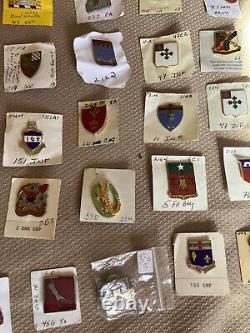 Military Distinctive Unit Insignia WWI/WWII/After - Huge Lot (164 Pieces)