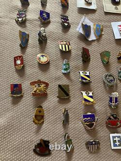 Military Distinctive Unit Insignia WWI/WWII/After - Huge Lot (164 Pieces)
