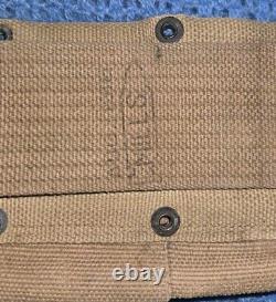 Mills WWI US Army M1910 10 Cartridge AMMO BELT 1916 Co A 1st Mp Battalion Mst