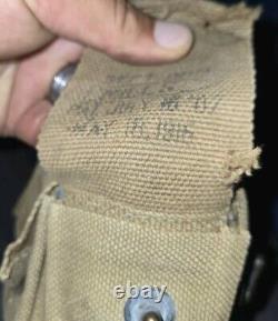 Mills WWI US Army M1910 10 Cartridge AMMO BELT 1916 Co A 1st Mp Battalion Mst