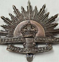 Mint Australian Anzac Ww1 Light Horse Rising Sun Uniform Hat Or Cap Badge Medal