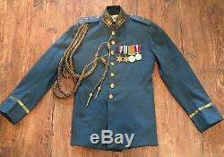 NAMED WW1 WW2 British RAF Royal Air Force RAJ Flight Officers Mess Dress Tunic