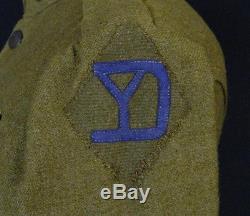 NAMED WWI 26th DIVISION 102nd INFANTRY WOUNDED SOLDIERS UNIFORM & PAINTED HELMET