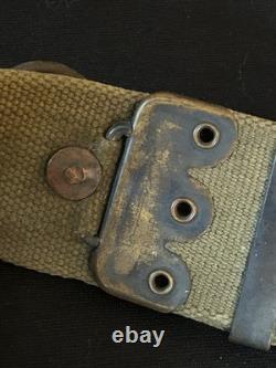 NICE! Cowboy Modified pre-WWI US Army M1910 Mills Canvas Garrison Belt
