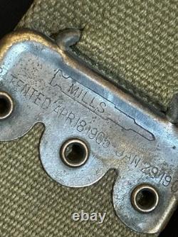 NICE! Cowboy Modified pre-WWI US Army M1910 Mills Canvas Garrison Belt
