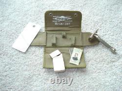NICE ORIGINAL WW-1 U. S. MILITARY KHAKI-GILLETTE SHAVING KIT WithMIRROR G-1