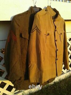 Named M1912 USMC/US Marine Corps tunics. Winter/Summer. World War I