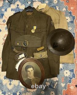 Named WW1 36th Infantry Uniform Grouping, WIA