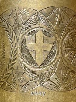 Named WW1 WWI YCMA AUSTRIAN TRENCH ART ALBANIA
