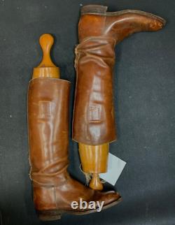 Named WWI Colonel / General's Riding Boots BF Goodrich With Staves Whip Cavalry