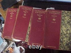 OFFICIAL USA PICTURES of WORLD WAR, 4 Vols #2196 SEPIA TONE PICS WWI circa 1921