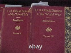 OFFICIAL USA PICTURES of WORLD WAR, 4 Vols #2196 SEPIA TONE PICS WWI circa 1921