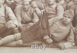 ORIGINAL 1915 WWI GROUP PHOTO FRENCH 152 nd INFANTRY REGIMENT 1 st RED DEVILS