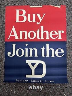 ORIGINAL 20 x 25 WWI Poster 26th Infantry Yankee Division Victory Liberty Loan