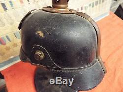 Original German Ww1 Prussian M1895 Brass Mounted Pickelhaube Helmet