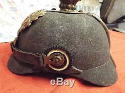 Original German Ww1 Prussian M1915 Ersatz Kugelhelm Pickelhaube Helmet