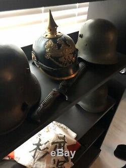 ORIGINAL GERMAN WW1 Prussian NCO Pickelhaube Spiked Helmet 1890 Style