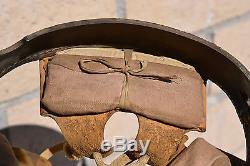 Original German Wwi M16 Steel Combat Helmet Leather Liner Size 66 Germany Ww1