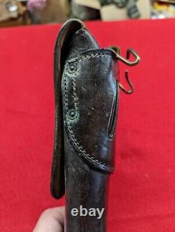ORIGINAL NAMED WW1 HOYT US 1911 LEATHER HOLSTER DATED 1918 w LEATHER LANYARD