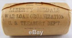 ORIGINAL ROLL Of 25 WWI Liberty Medals From Captured German Cannon