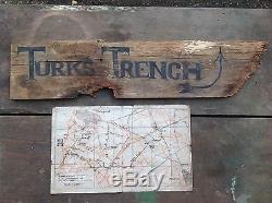 Original Ww1 British Army Trench Map Of Thiepval With Trench Sign, Dated 1916
