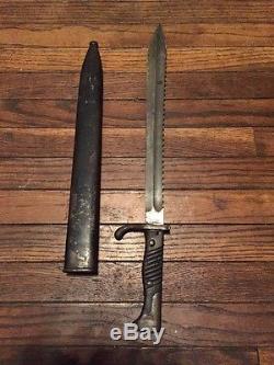 Original Ww1 Butcher Sawback Dagger Bayonet Set Made By C. G. Haenel Rare Suhl