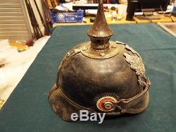 Original Ww1 German Pickelhaube Helmet C1915