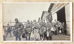 ORIGINAL WW1 US ARMY 2ND DIVISION 17th FIELD ARTILLERY WELCOMED HOME PHOTO c1918