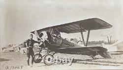 ORIGINAL! WW1 US ARMY AIR SERVICE 33rd AERO SQ CAPT HARRY GWYNNE in FRANCE PHOTO