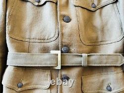 ORIGINAL WW1 US ARMY WOOL JACKET TUNIC With WW1 ARMY PANTS TROUSERS PATCHES BELT