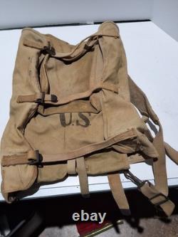 ORIGINAL WWI Haversack/Backpack, US Army WW1 M1910 Khaki 1918 Named ORIGINAL WWI Haversack/Backpack, US Army WW1 M1910 Khaki 1918 Named