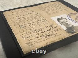 ORIGINAL WWI Military Criminal CID Karl Detzer ID CARD Museum Prevost AEF Army