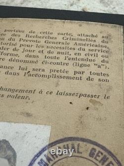 ORIGINAL WWI Military Criminal CID Karl Detzer ID CARD Museum Prevost AEF Army