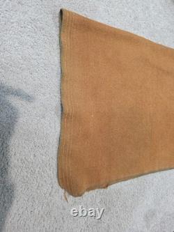 ORIGINAL WWI US ARMY Brown WOOL FIELD BLANKET
