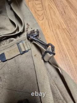 ORIGINAL WWI US ARMY M1912 CAVALRY HORSE FEED CARRY BAG Marked FMHS 1916