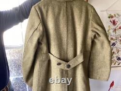 ORIGINAL WWI US ARMY WINTER M1917 WOOL OVERCOAT Soldier Signed And Dog Tag #