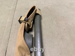 ORIGINAL WWI WWII US ARMY M1910 PICK AXE MATTOCK & CARRIER- US stamped