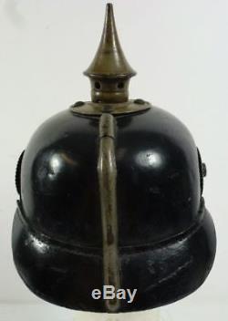 ORIGINAL WWI WWI Prussian Model 1915 EM/NCO Pickelhaube Helmet GERMAN (a)