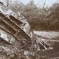 OUTSTANDING! WW1 FRENCH ARMY TANK CORP CREW with IDd RENAULT FT TANK 1917 PHOTO