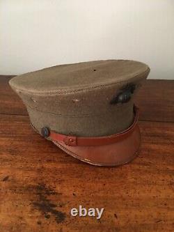 Old Antique Vtg WWI 1912 Mle USMC US Army Marine Corps Bell Crown Cap Hat Rare