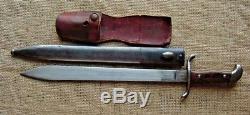 Old SHORT SWORD Vintage Military Fighting Knife German WW1 ARGENTINA A+ with Frog