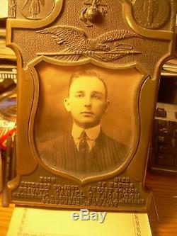 One Of The Greatest WW1 KIA Memorial USMC Photo Holders I Have Ever Seen