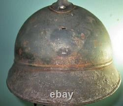 Orig French Chasseurs helmet WW1 M15 Adrian casque stahlhelm casco elmo