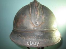 Orig French Chasseurs helmet WW1 M15 Adrian casque stahlhelm casco elmo