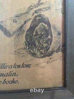 Original 1918 Maurice Neumont French WWI Propaganda Poster Framed 24x17 Original 1918 Maurice Neumont French WWI Propaganda Poster Framed 24x17