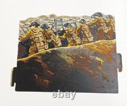 Original 1918 US WWI poster, super rare multipart standup, won't see another