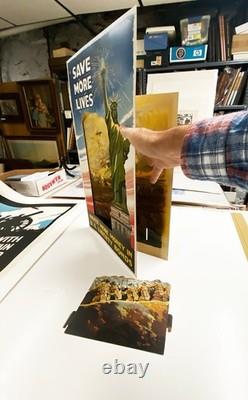 Original 1918 US WWI poster, super rare multipart standup, won't see another